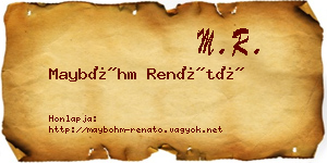 Mayböhm Renátó névjegykártya