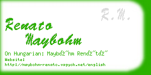 renato maybohm business card